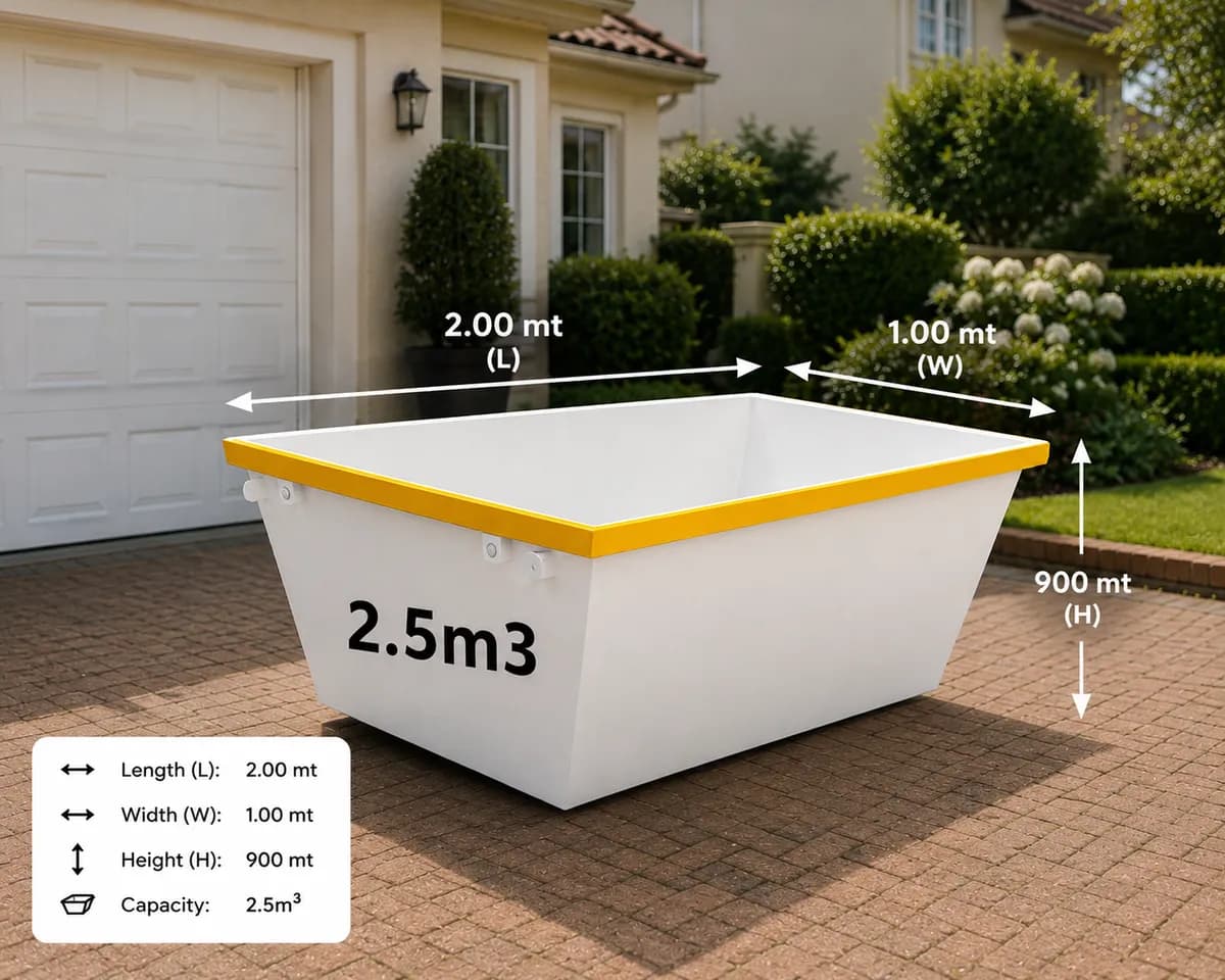2.5m³ skip bin