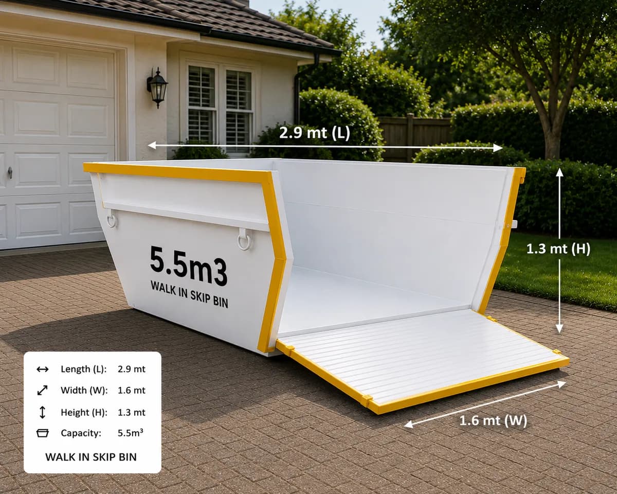 5.5m³ skip bin